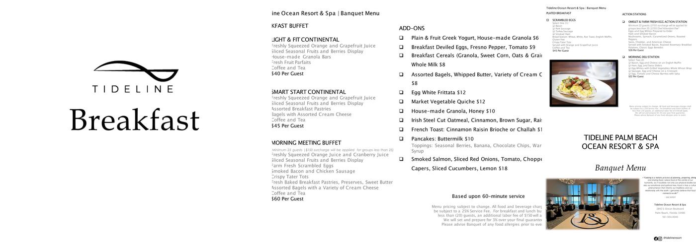 Mizu at Brandon's Palm Beach Menu