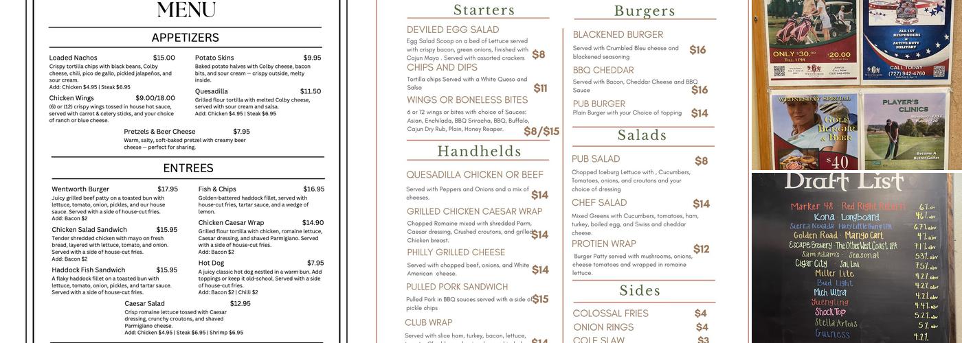 Scratch House Pub Menu