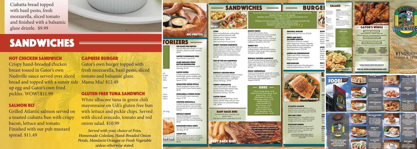 Gator's Dockside Yulee Menu