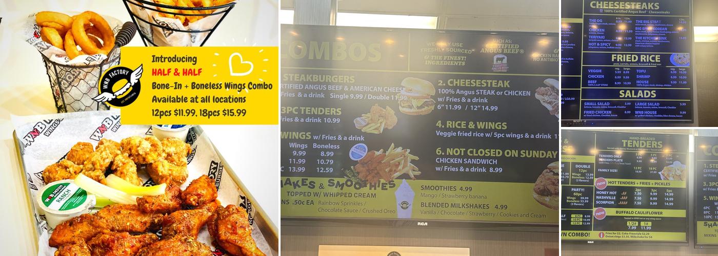 WNB Factory - Wings & Burger Menu