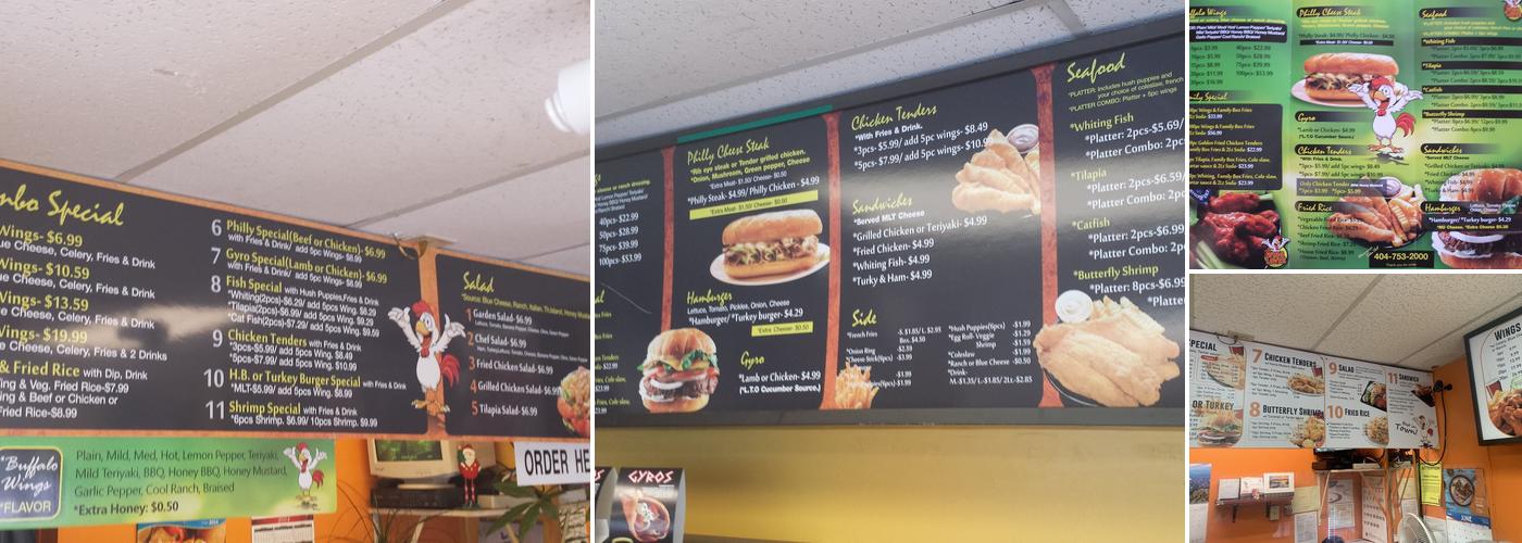 Wing Lover Menu