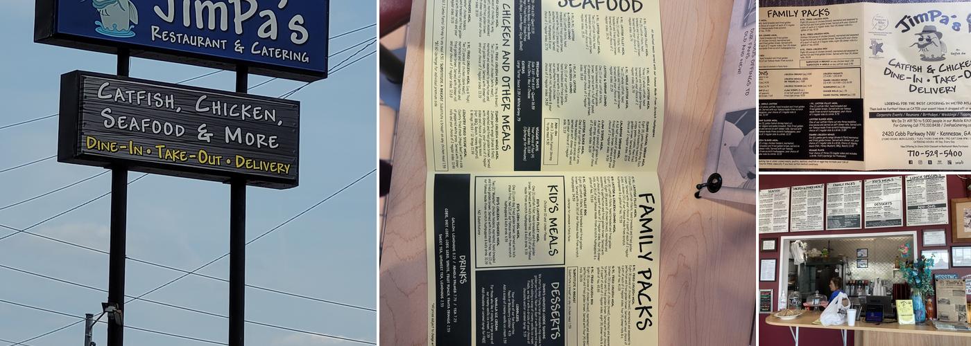 Jimpa's Catering Menu