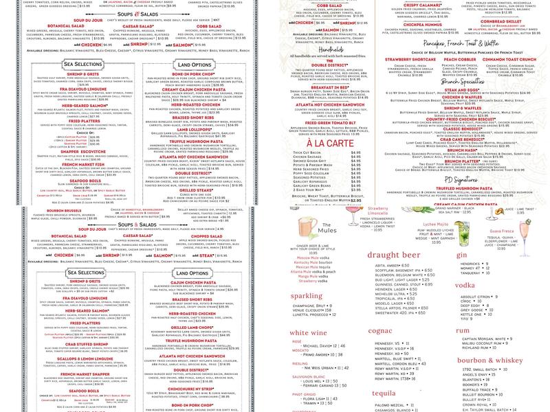 Parkside District Menu