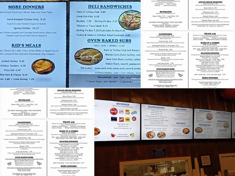 Michael's Deli & Seafood Brunswick Menu