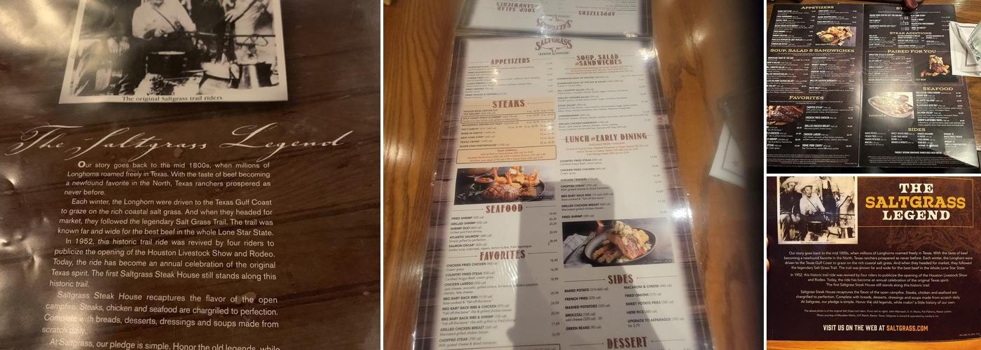 Saltgrass Steak House Menu