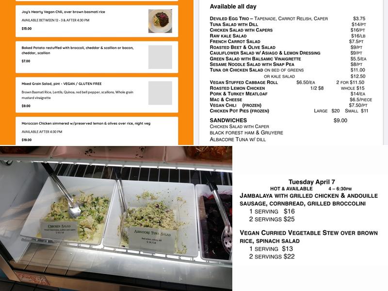 Communitē Table Menu