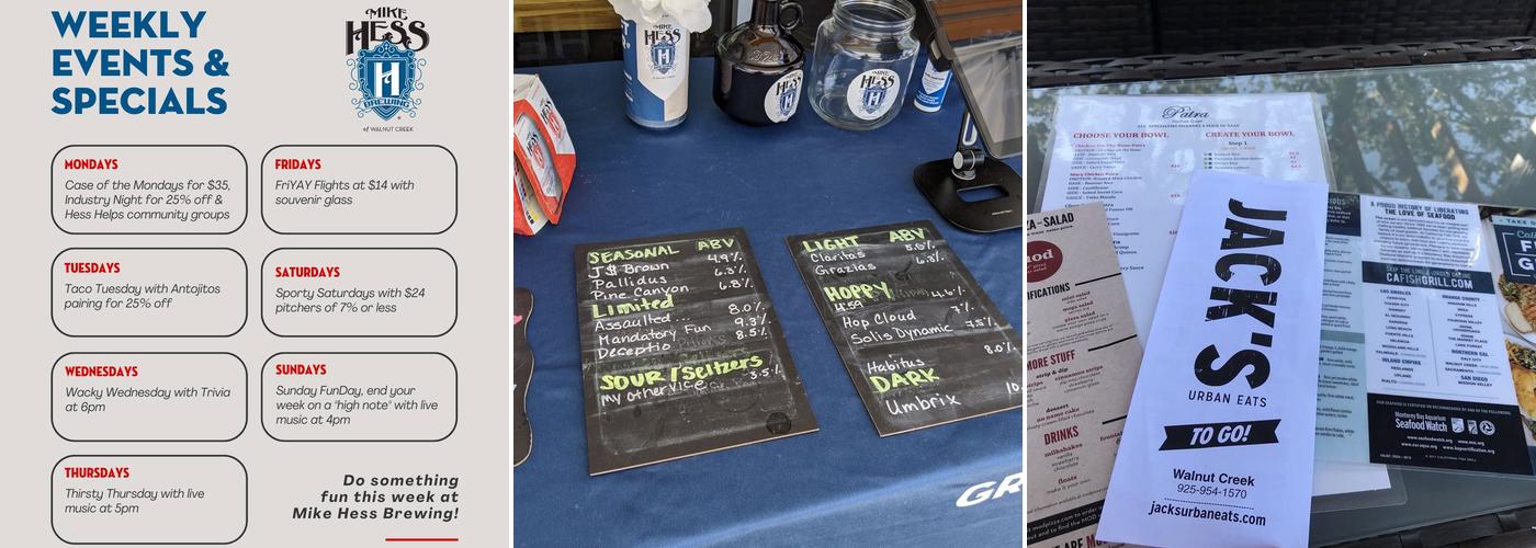 Mike Hess Brewing Walnut Creek Menu