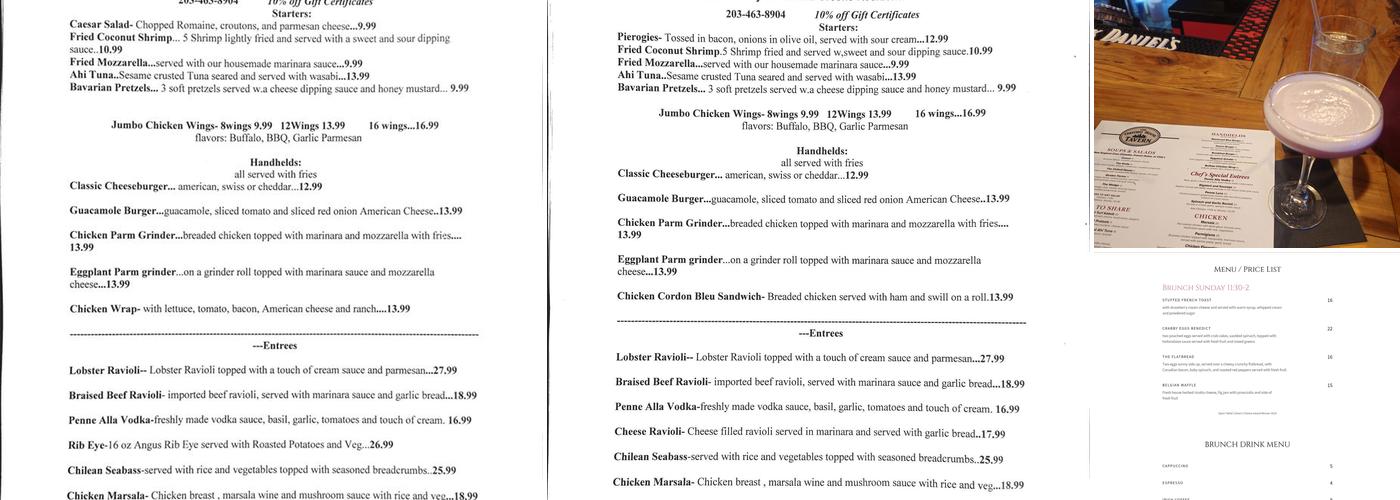 Oxford House Tavern Menu