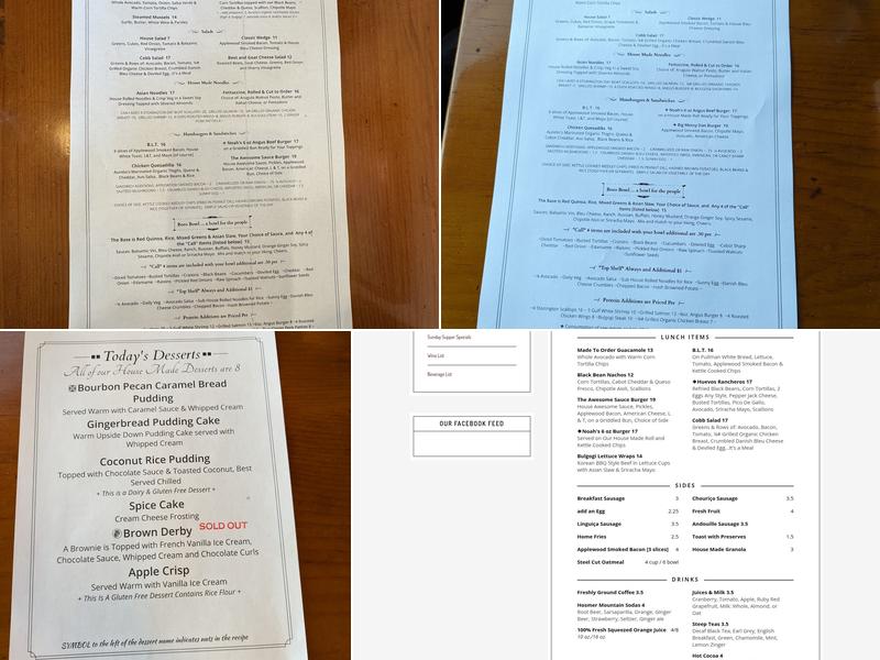 Noah's Menu
