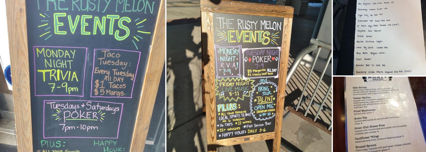 The Rusty Melon Menu