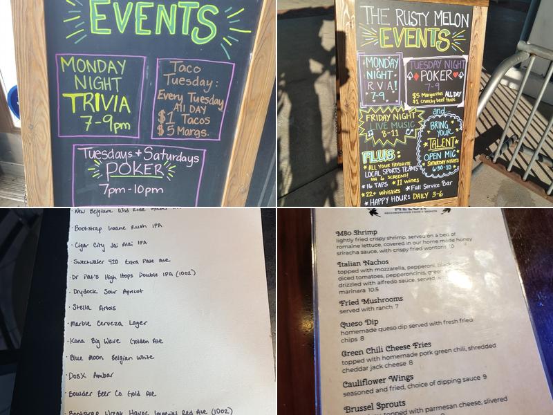 The Rusty Melon Menu