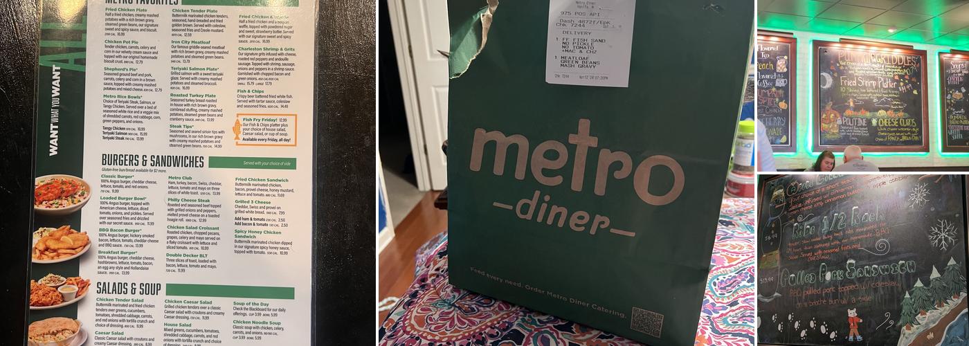 Metro Diner Menu