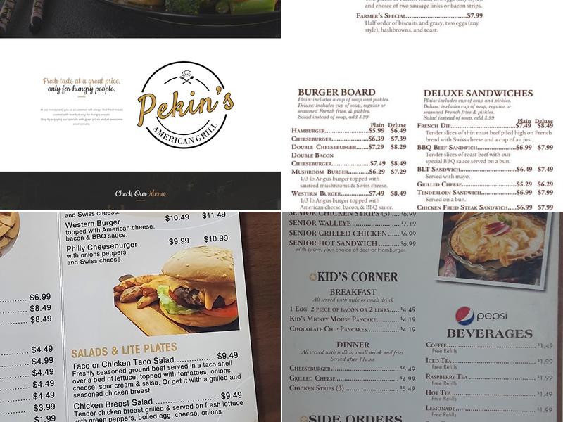 Pekin's American Grill Menu