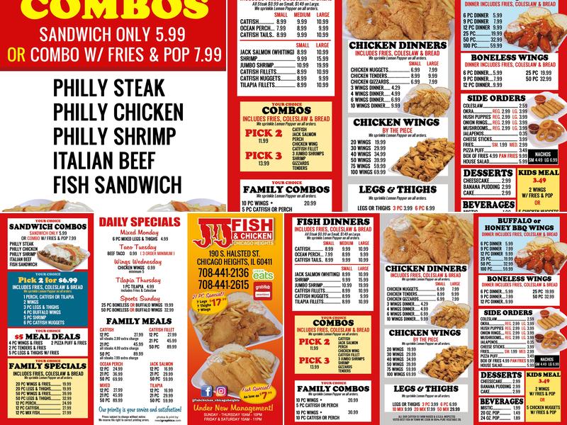 JJ Fish & Chicken - Chicago Heights Menu