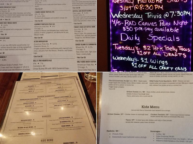 The Little Owl Social Pub Menu