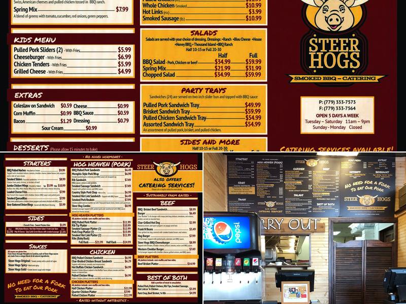 Steerhogs Menu