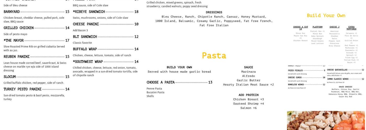 Heroes West Lemont Menu