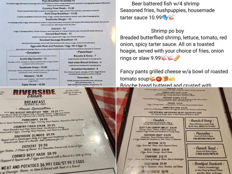 Riverside Diner Menu
