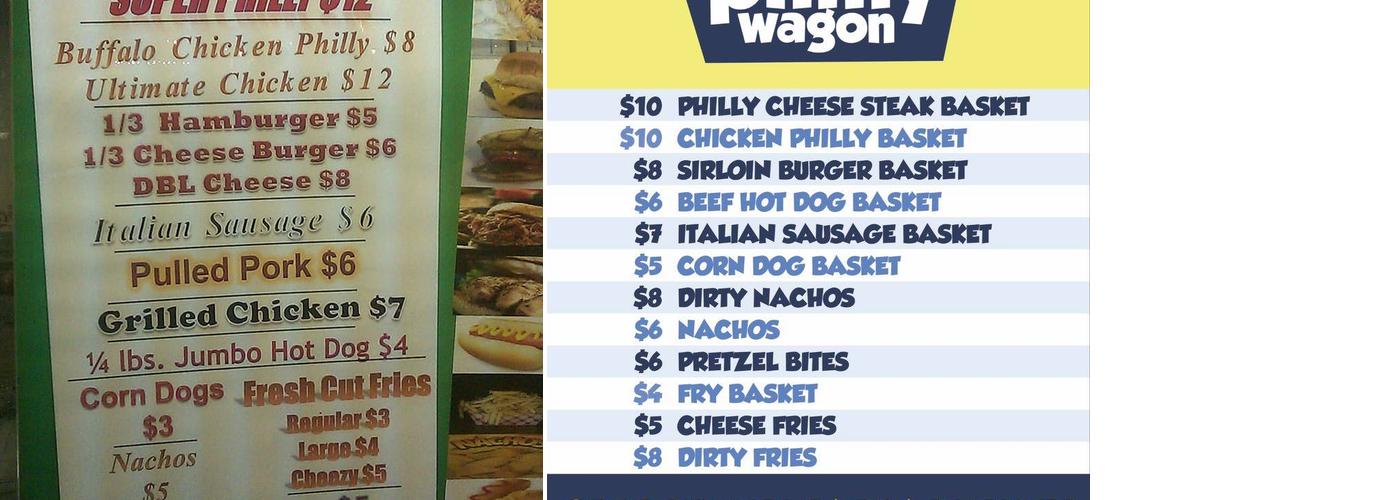 The Philly Wagon Menu
