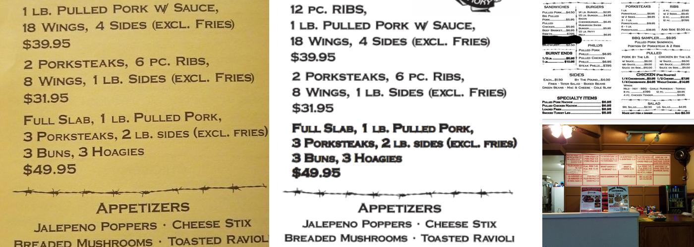 The Pork Barrel BBQ Restaurant Menu
