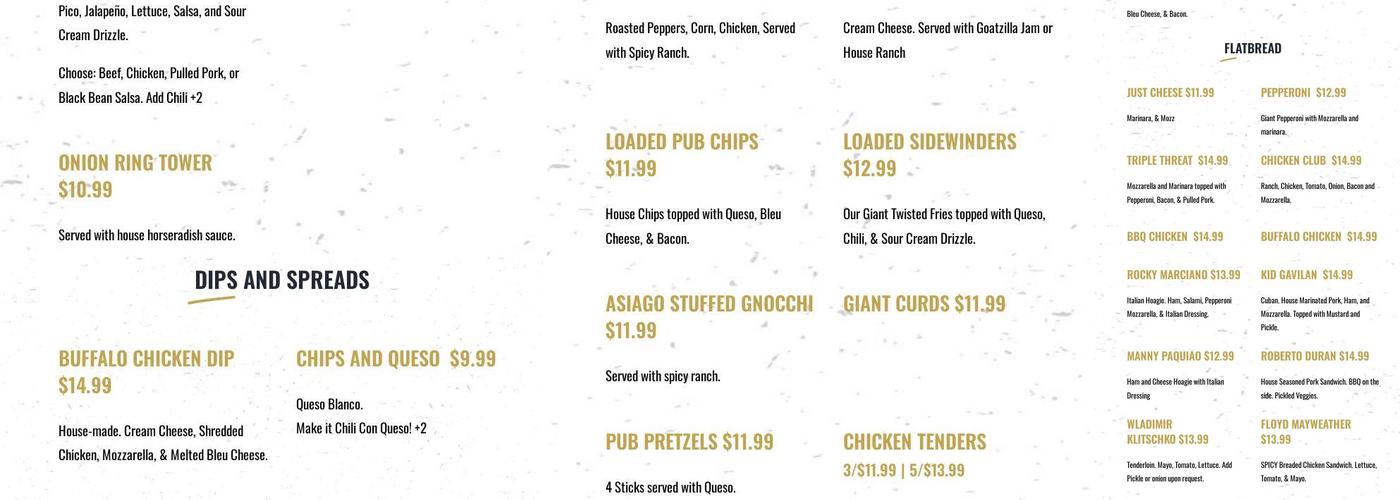 Danny Boy Beer Works Menu