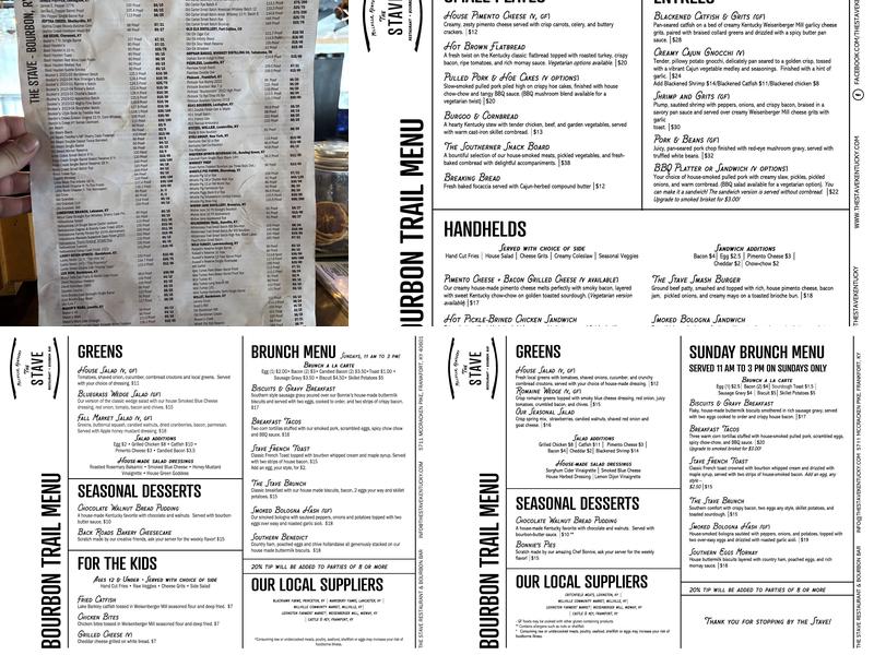 The Stave Menu