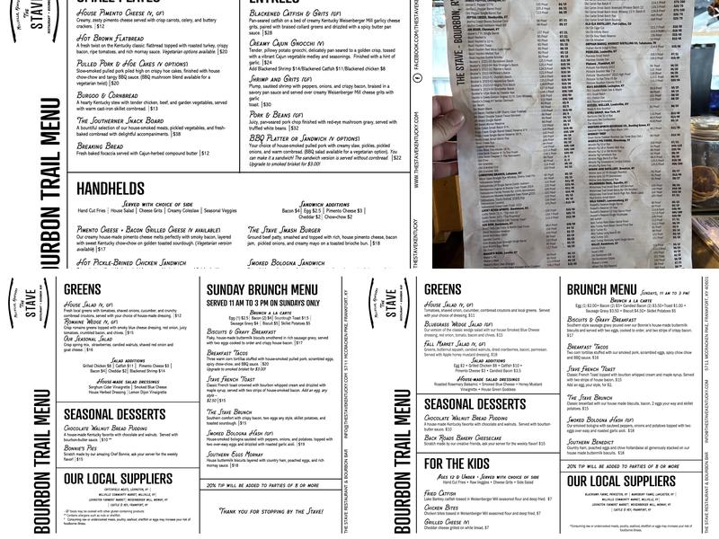 The Stave Menu