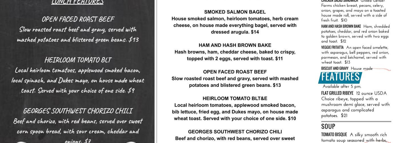 Colonel De's Kitchen Menu