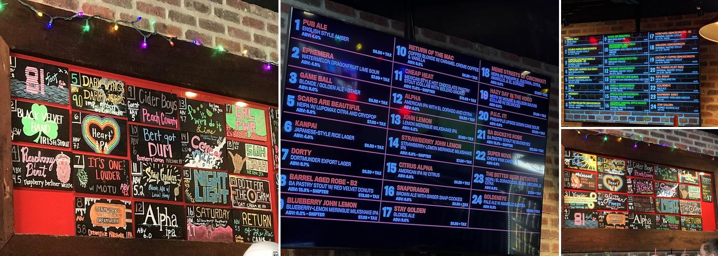Streetside Brewery Menu