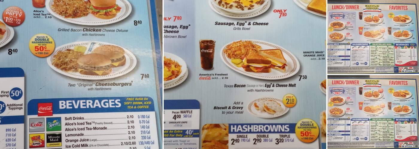 Waffle House Menu