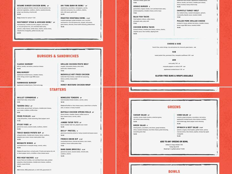 Red Heat Tavern Menu