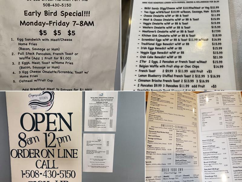 Capeside Kitchen Menu