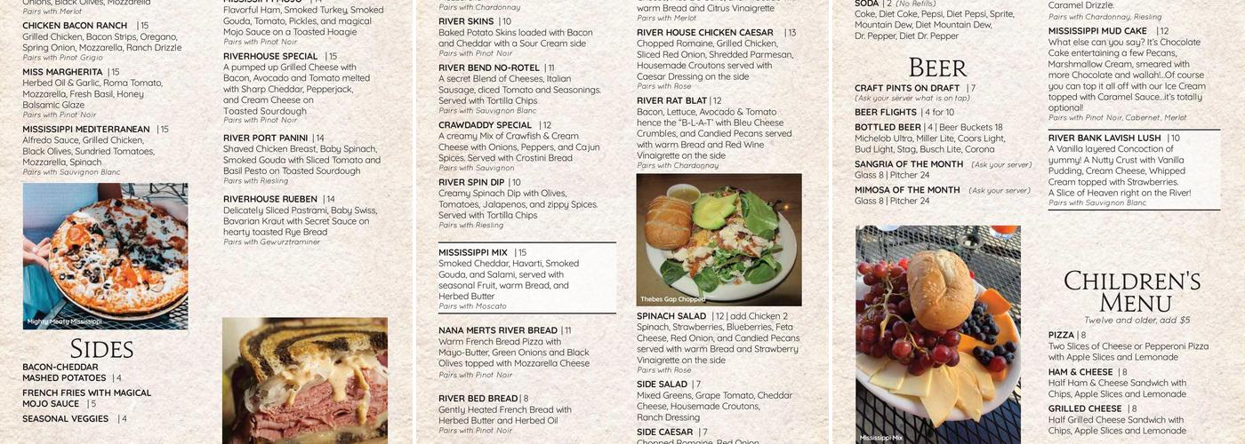 The Riverhouse Menu