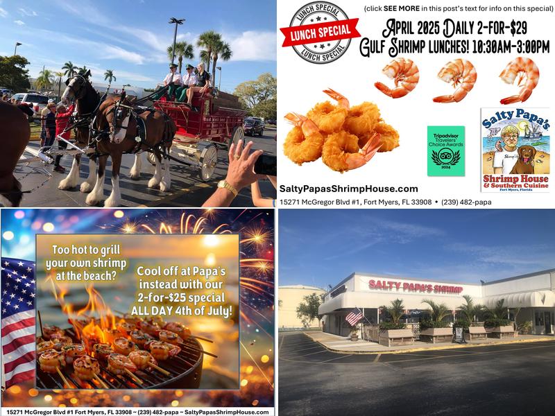Salty Papas Shrimp House 15271 McGregor Blvd #1, Fort Myers