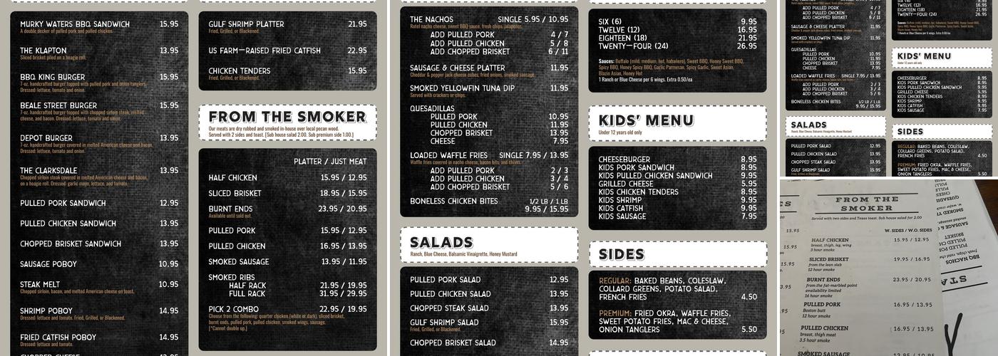 Murky Waters BBQ - Hattiesburg Menu