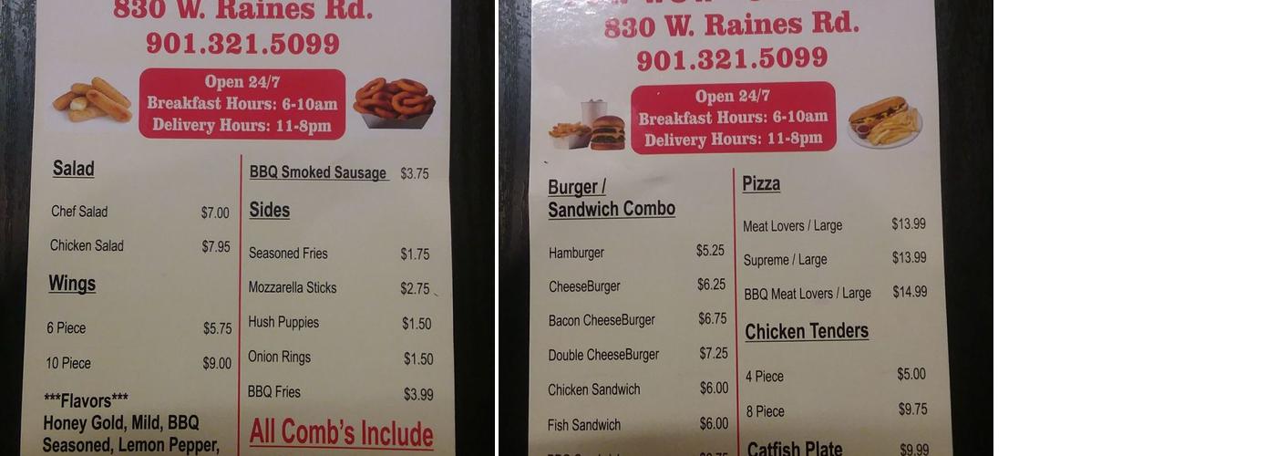 Pow-Wow Restaurant Menu