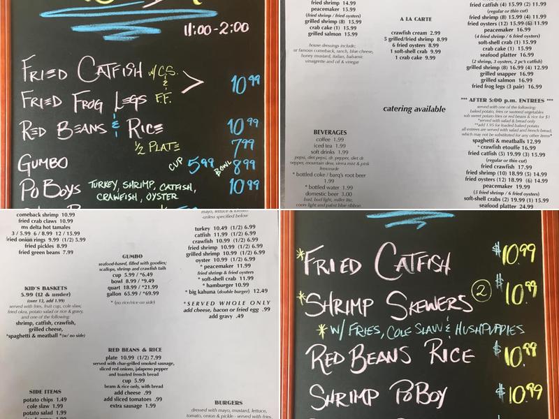 Fat Tuesday's Menu