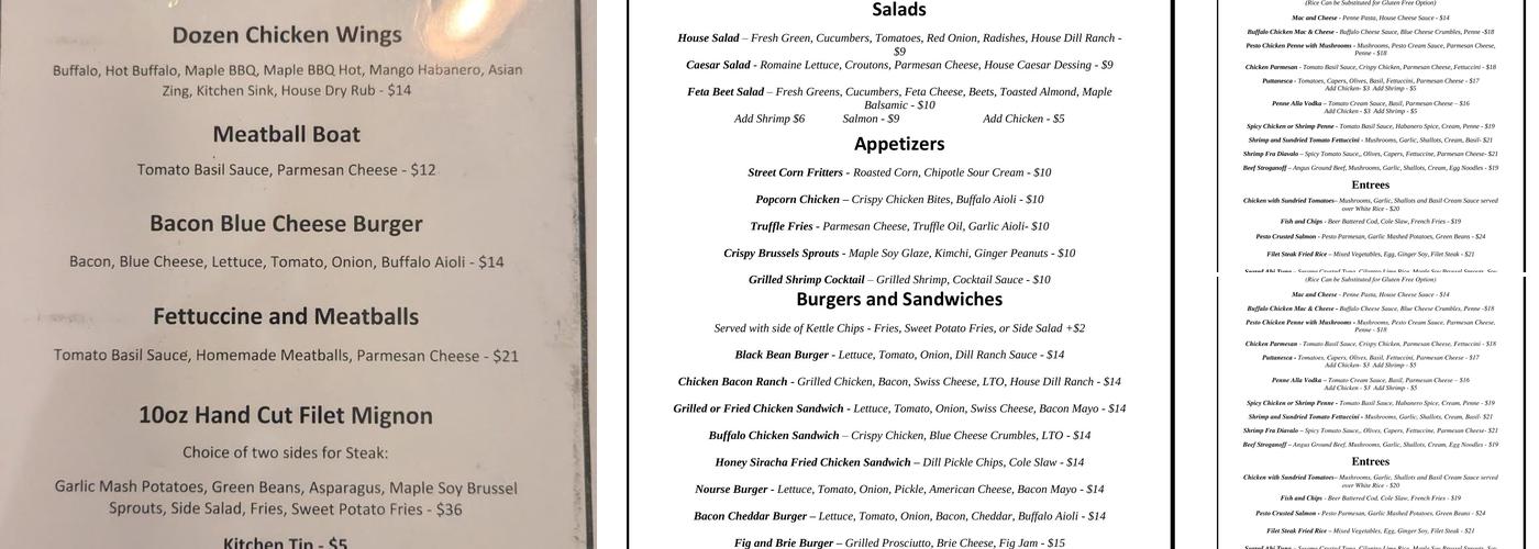 The Pickled Perch Menu