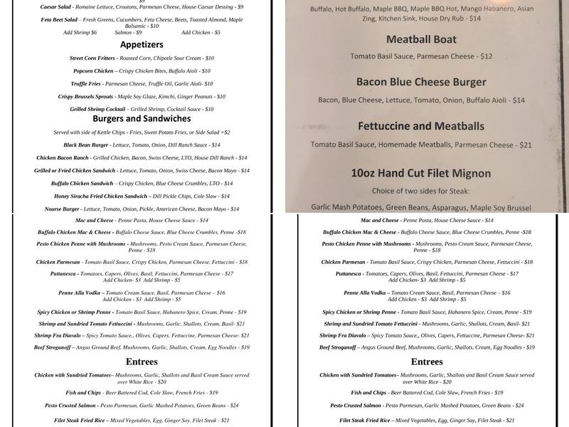 The Pickled Perch Menu