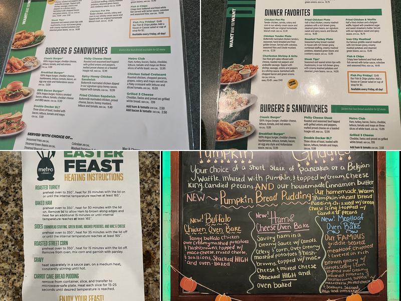 Metro Diner Menu