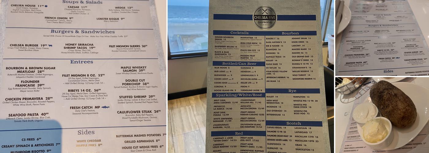 Chelsea Five Gastropub Menu