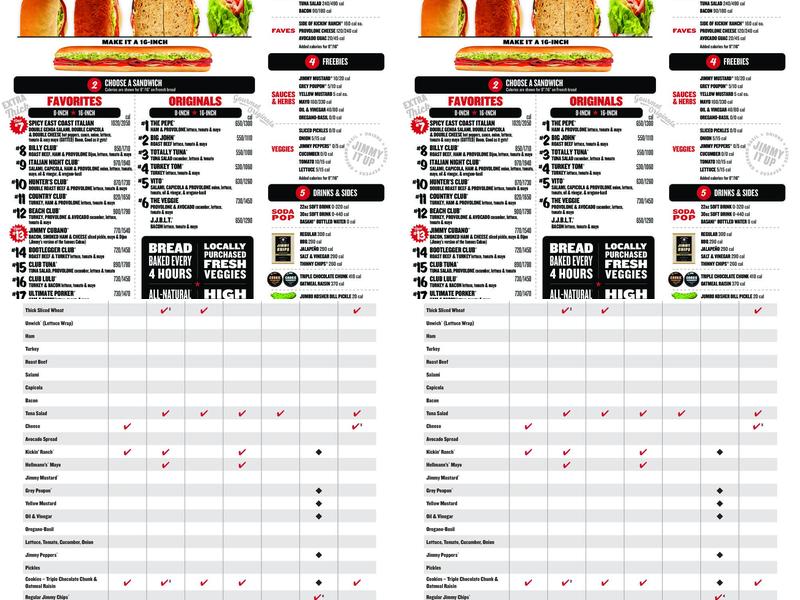 Jimmy John's Menu