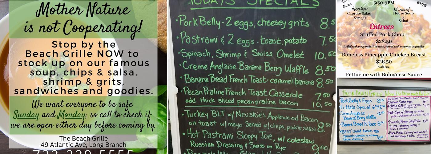 Beach Grille Menu