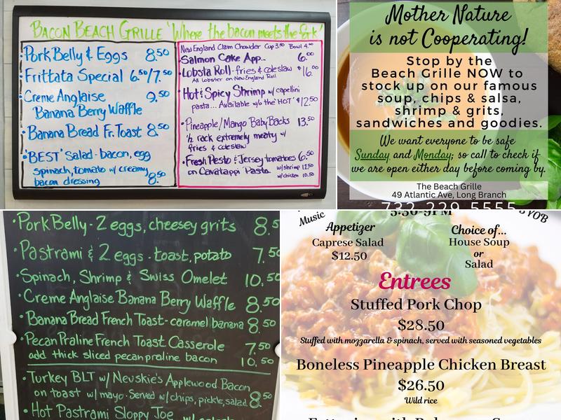 Beach Grille Menu