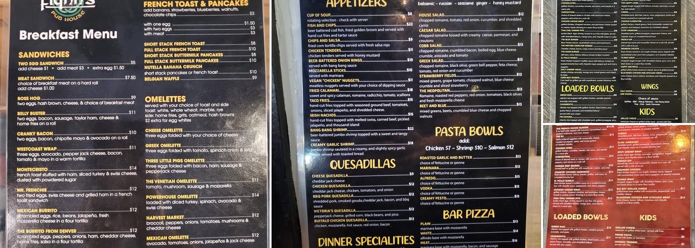 Flynn's Pub House Menu