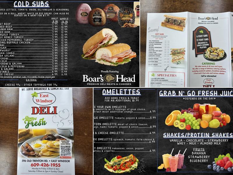 East Windsor Deli Menu