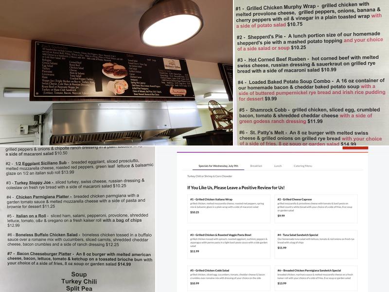 Whitehouse General Store Menu