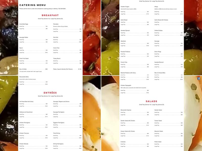 Marco's Deli Menu