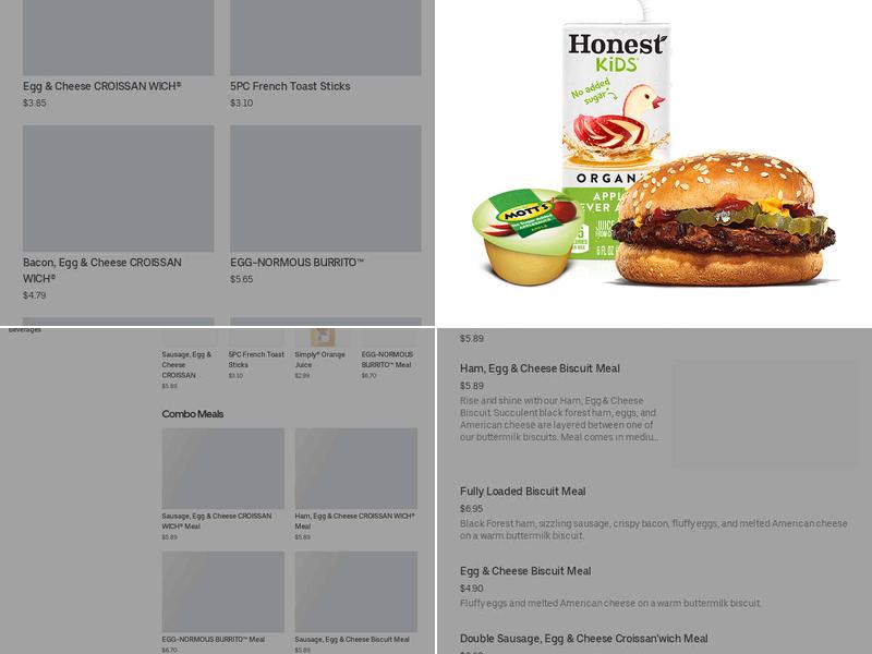 Burger King Menu