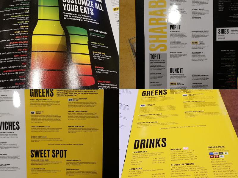 Buffalo Wild Wings Menu